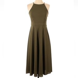 Ann Taylor Midi Green Dress size 0